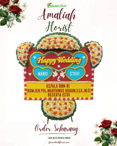 Karangan Papan Bunga Pernikahan di Sabbang Paru